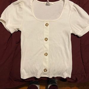 Short sleeve cream shirt!